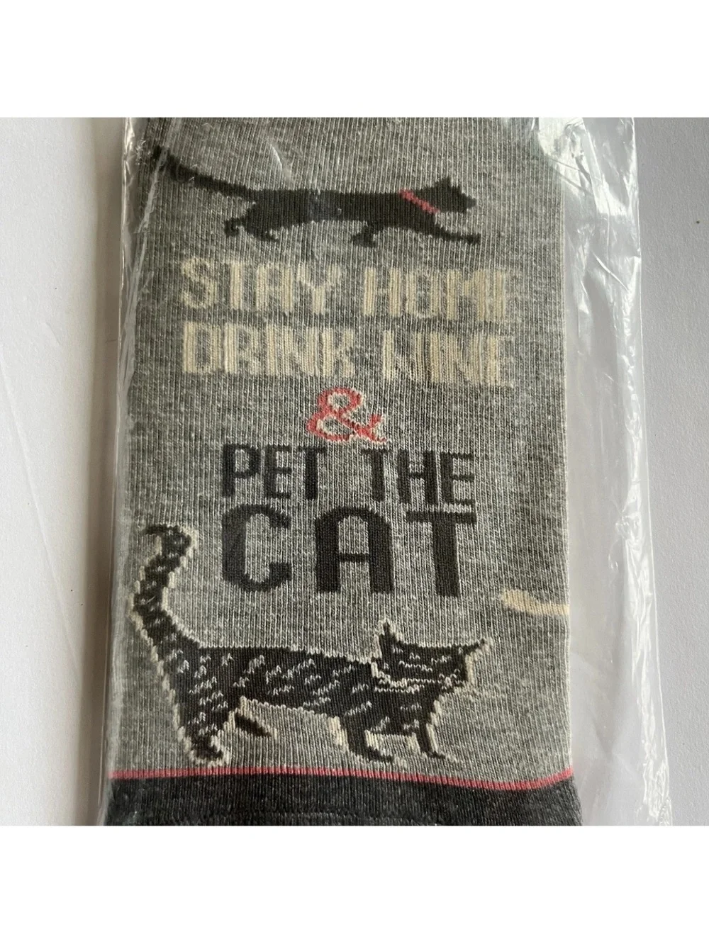 Primitives By Kathy Wine Bottle Sock Cats 1 Sock  New